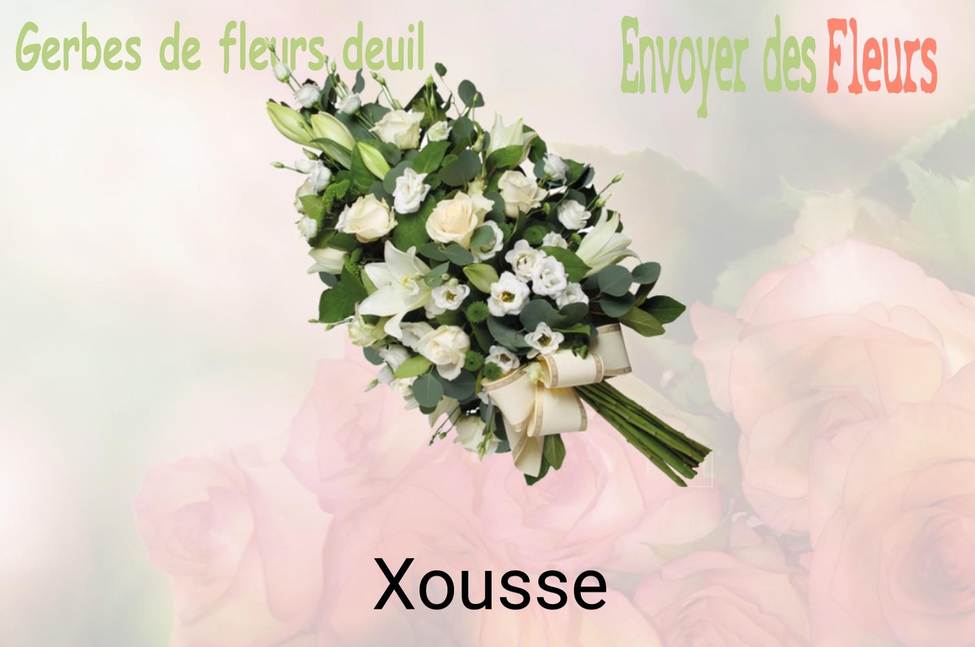 Gerbe de fleurs de deuil livrée à Xousse